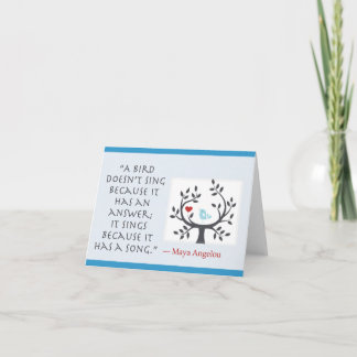 Cartões de nota da canção do pássaro