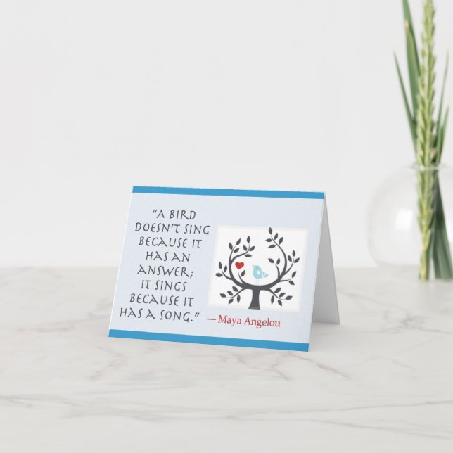 Cartões de nota da canção do pássaro (Frente)