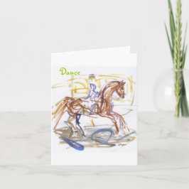 Cartões de nota da "dança". Aguarela do cavalo e