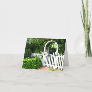 Cartões de nota da porta de jardim