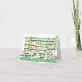 Cartões de Nota da Primavera de Rowhome