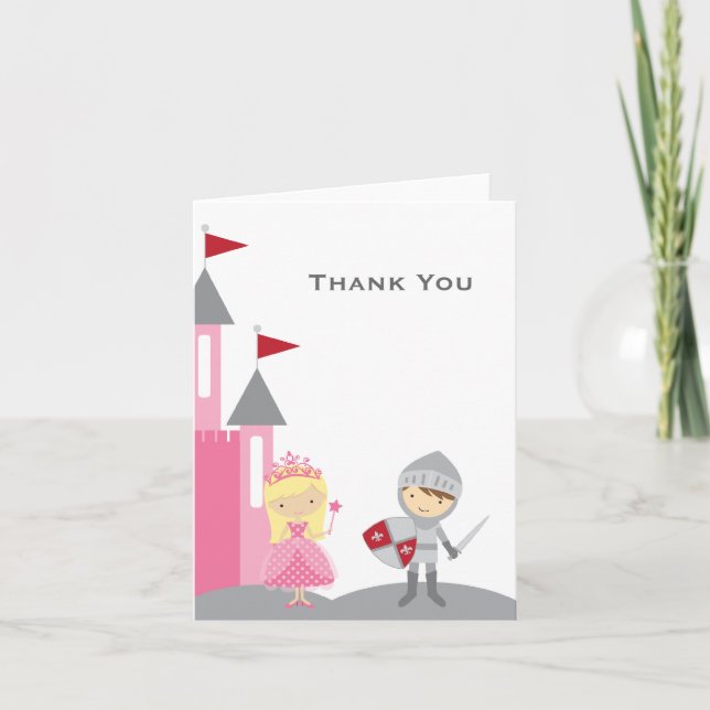 Cartões de nota da princesa e do cavaleiro (Frente)