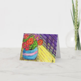 Cartões de nota das flores