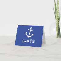 Cartões de Nota de Agradecimento Âncora de Barco (