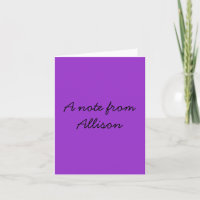 Cartões de nota de Allison