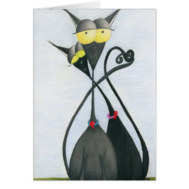 Cartões de Nota de Cinza e Preto-Cinto