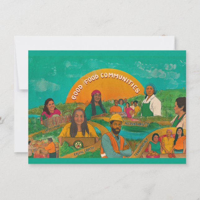 Cartões de Nota de Comunidades de Boa Comida (Frente)