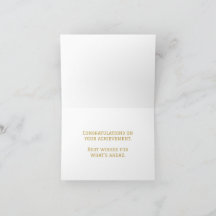 Cartões de Nota de Formatura Preto e Dourado | 202