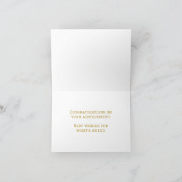 Cartões de Nota de Formatura Preto e Dourado | 202
