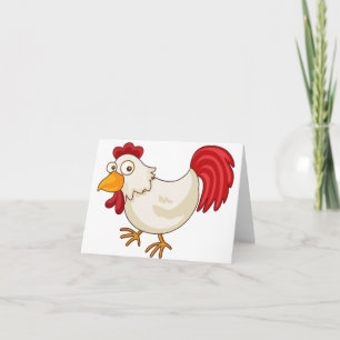 Cartões de Nota de Frango de Desenho Animado