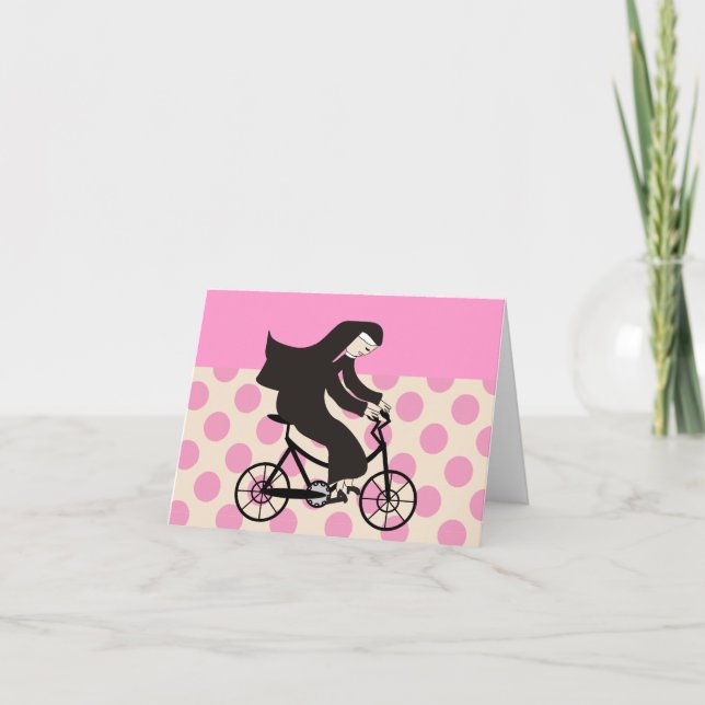 Cartões de Nota de Ondas Católicos Nun Art (Frente)