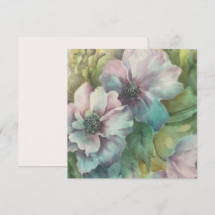 Cartões de Nota de Rosa de Inverno em Aquarela