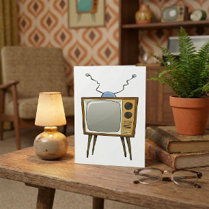 Cartões de Nota de Televisão Retro Vintage TV