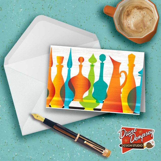 Cartões de Nota de Vases Modernos do Século médio (Criador carregado)