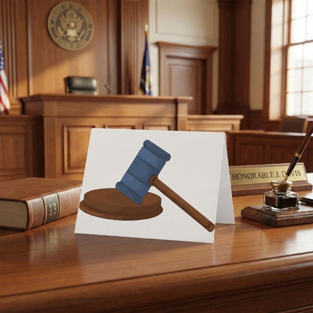 Cartões de nota do Gavel dos juizes (Criador carregado)