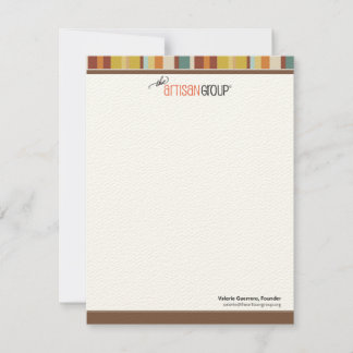 Cartões de Nota do Grupo Artisan