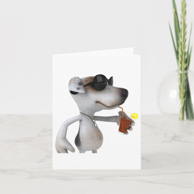 Cartões de Nota do Jack Russell Usando Óculos de S (Frente)