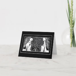 Cartões de nota dos anjos de Nouveau da arte de