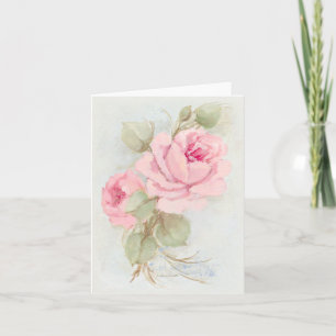 Cartões de nota dos rosas do vintage
