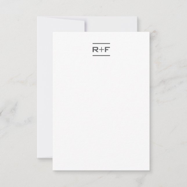 Cartões de Nota Elegante (Frente)