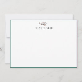 Cartões de Nota Elegante Flat Moderno, Cor-de-rosa