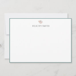 Cartões de Nota: Flor Botânica Moderna Elegante