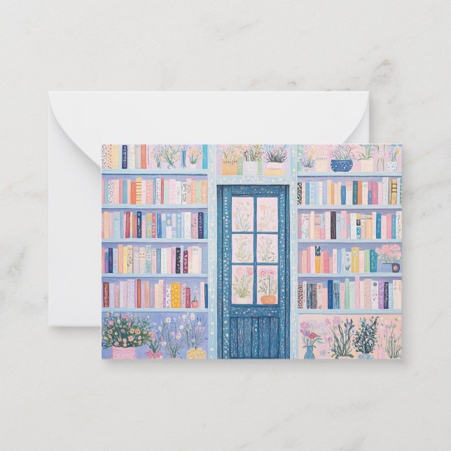 Cartões de Nota Florais Bonitos e Literários (Verso)
