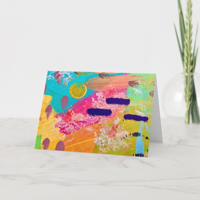 Cartões de Nota Horizontais em Feliz Dia (Frente)