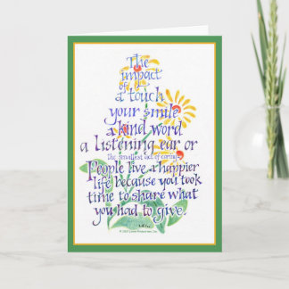 Cartões de nota inspirados - impacto de um toque