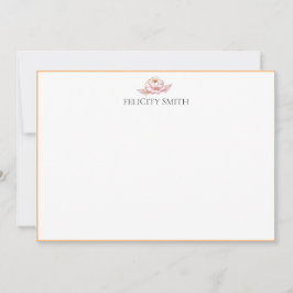 Cartões de Nota Laranja Botânica Moderna Elegante