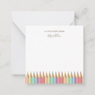 Cartões de nota para o lar do professor