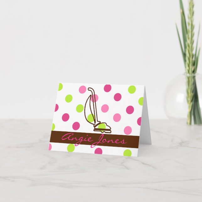 Cartões De Nota Para Serviço De Limpeza (Frente)