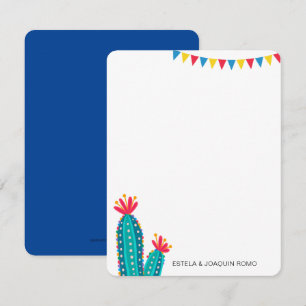 Cartões de Nota Personalizados Cactus Fiesta