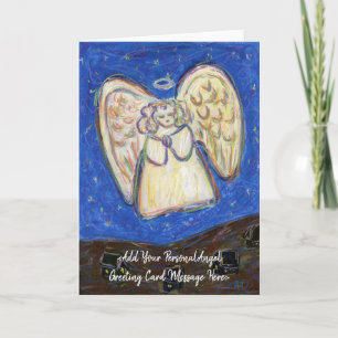 Cartões de Nota Personalizados de Anjo da Pastel 