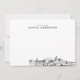 Cartões de Nota Personalizados do Skyline do Pasad