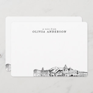 Cartões de Nota Personalizados do Skyline do Pasad