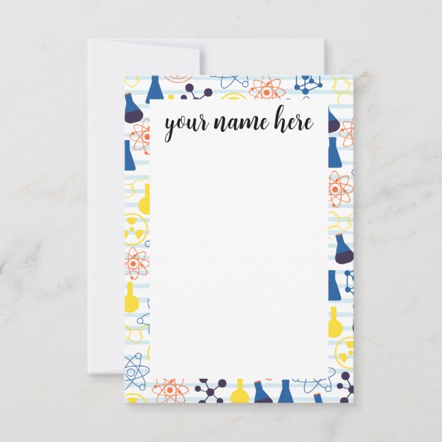 Cartões de nota personalizados para professores de (Frente)