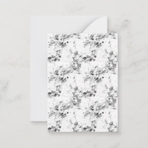 Cartões de Nota Preto e Branco Abstratos Arte Mini