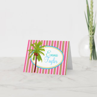Cartões de nota tropicais da palmeira de Luau