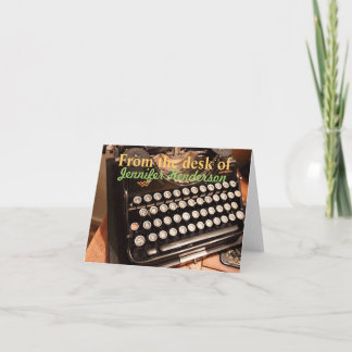 Cartões de nota velhos de Typewritter