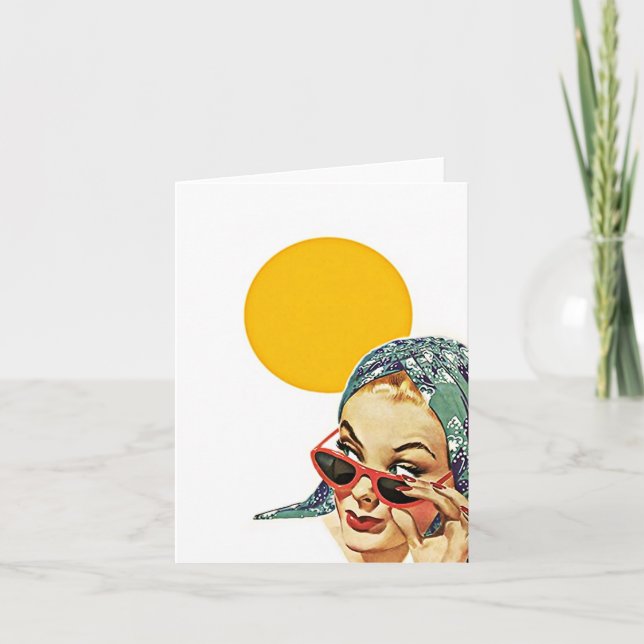 Cartões de nota vermelhos do vazio da luz do sol (Frente)