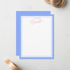 Cartões de Nota Vinca e Rosa