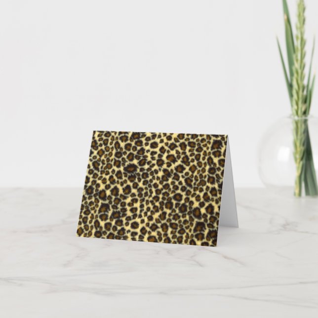 Cartões de Notas com Estampa de Leopardo (Frente)