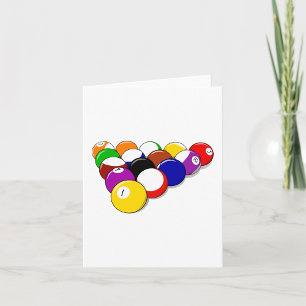 Cartões de Notas de Bolas de Snooker