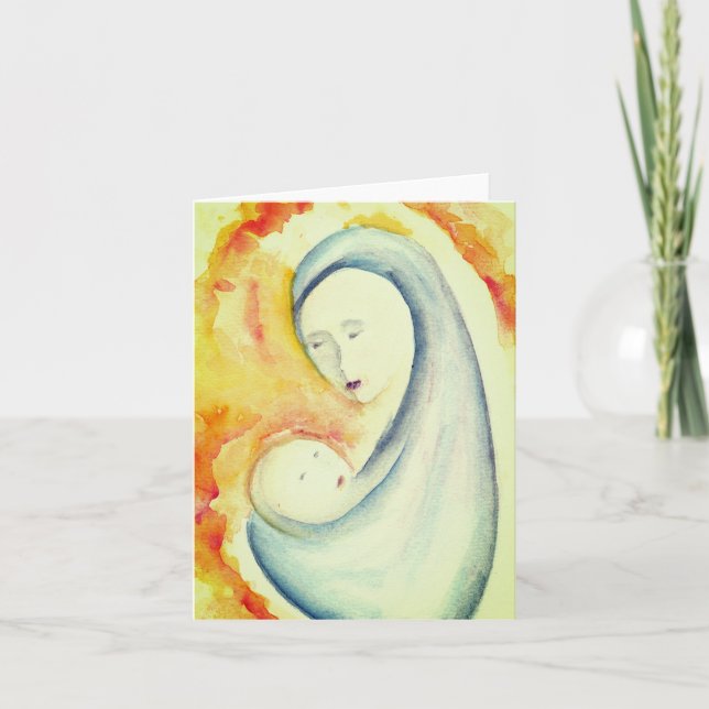 Cartões de notas de vazio Madonna e Child (Frente)