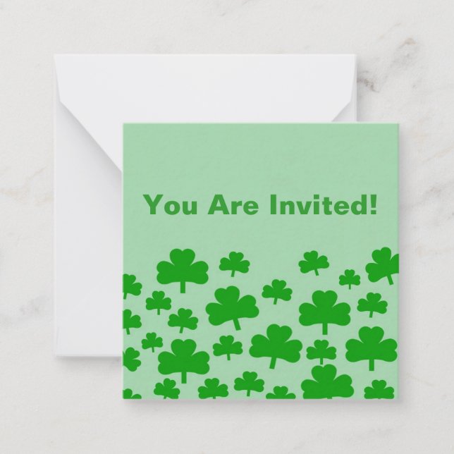 Cartões de Notas Field of Shamrocks (Frente)