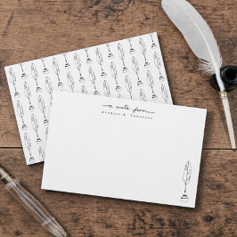 Cartões de Notas Personalizados Papelaria Quill & 