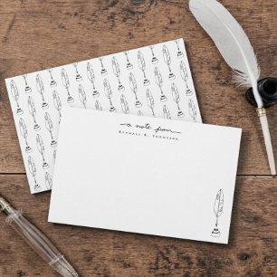 Cartões de Notas Personalizados Papelaria Quill & 