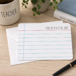 Cartões de Notas Personalizados para Professores