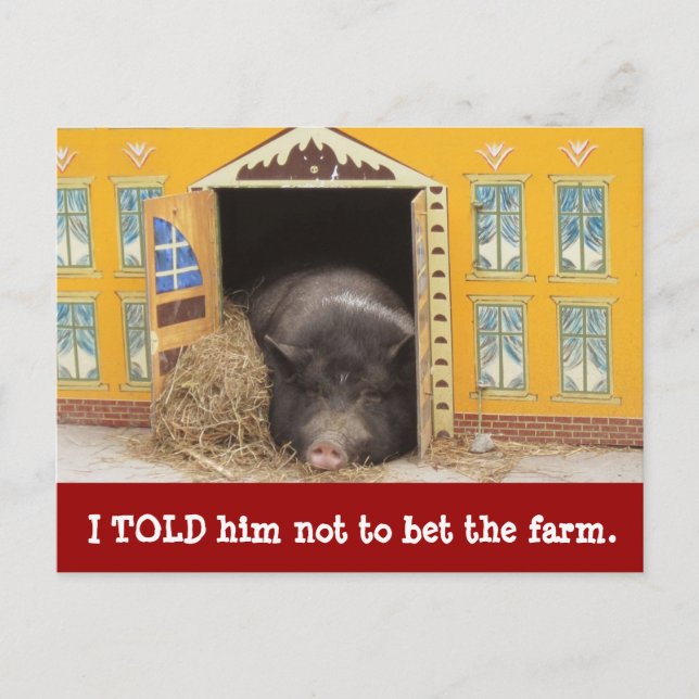 Cartões de Novo Endereço da Casa e do Porco que Mu (Frente)